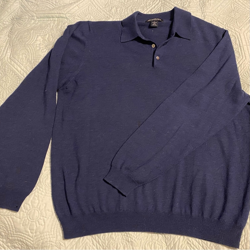Brooks Brothers Men's XL Merino Wool Colared Shirt